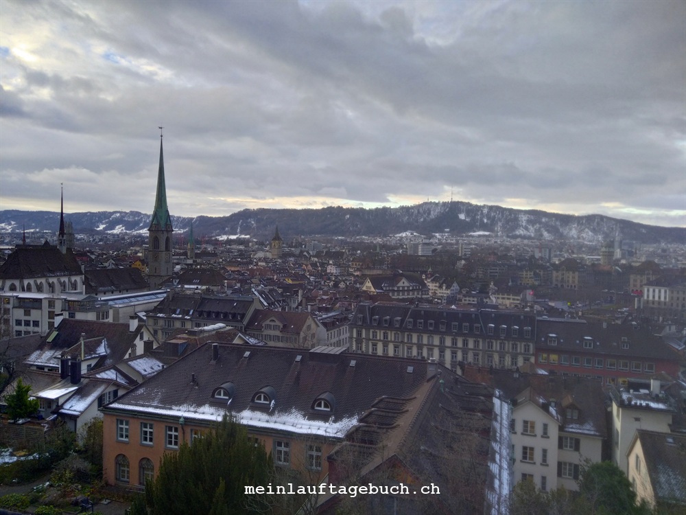 Laufen Stadt Zürich Winter