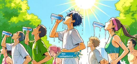 Laufen Sommer Sonne Hitze Trinken Schwitzen