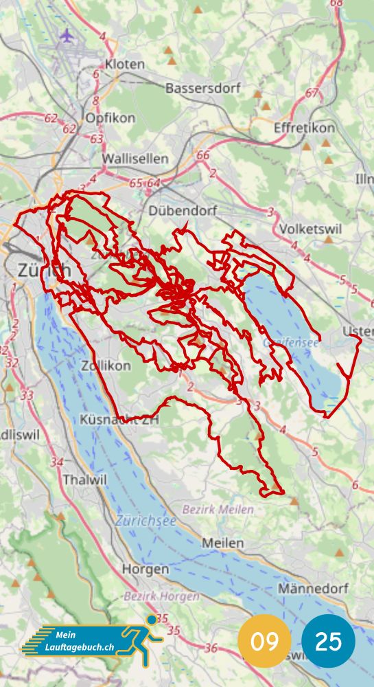 Laufstrecken Karte September 2025