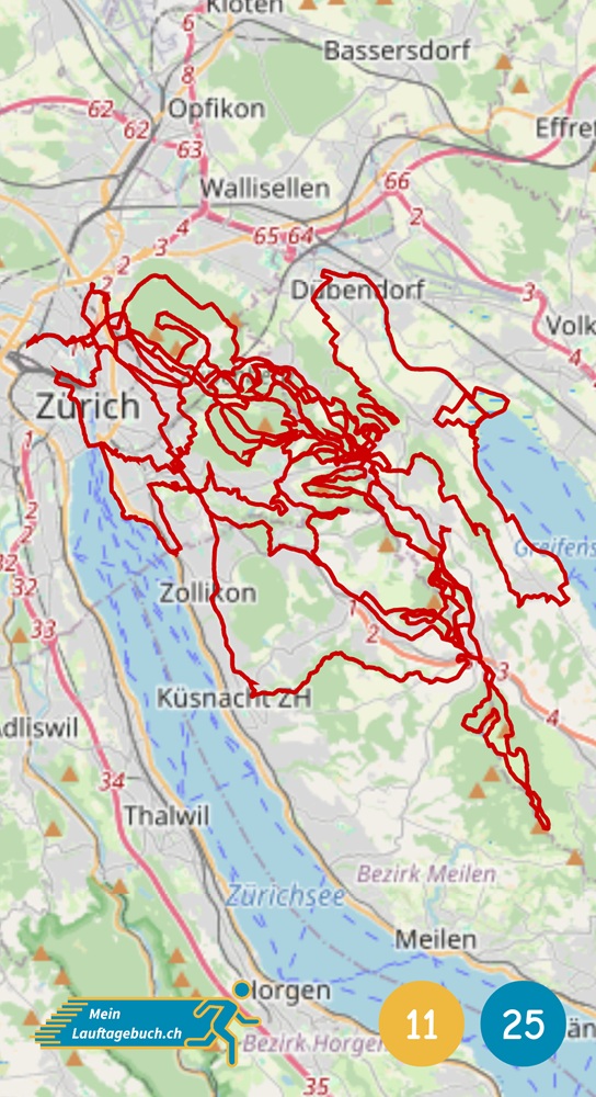 Laufstrecken Karte November 2025