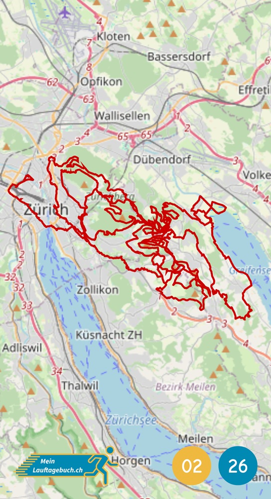 Laufstrecken Karte Februar 2026